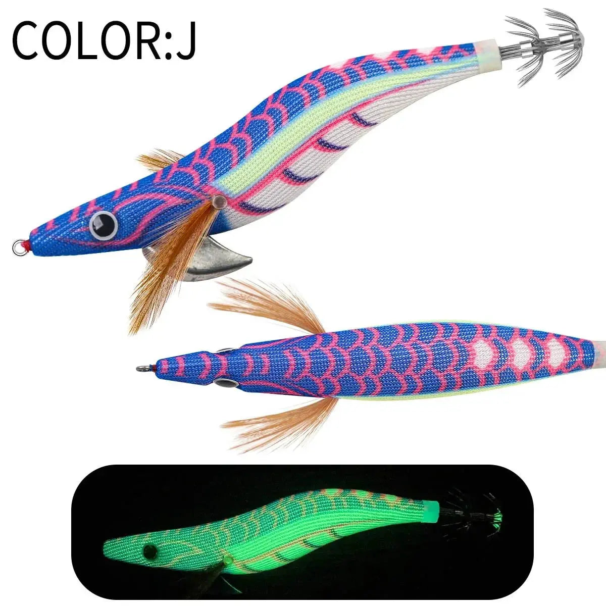 Glow in the Dark Squid Jigs | Luminous Jigs for Night Squid Fishing fishing palace