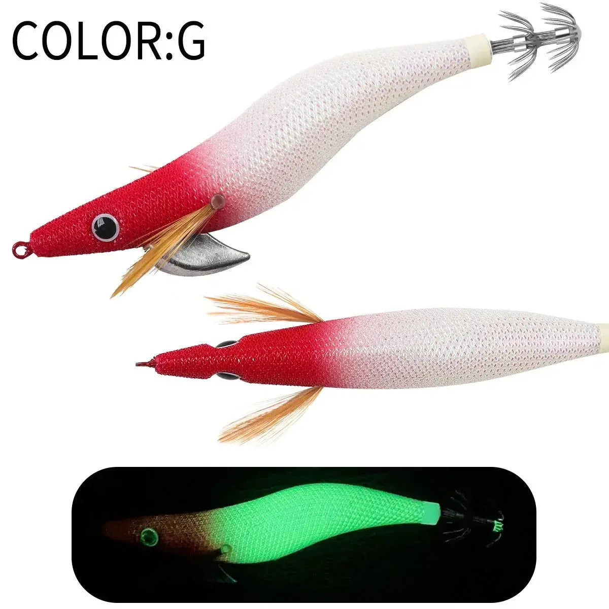 Glow in the Dark Squid Jigs | Luminous Jigs for Night Squid Fishing fishing palace