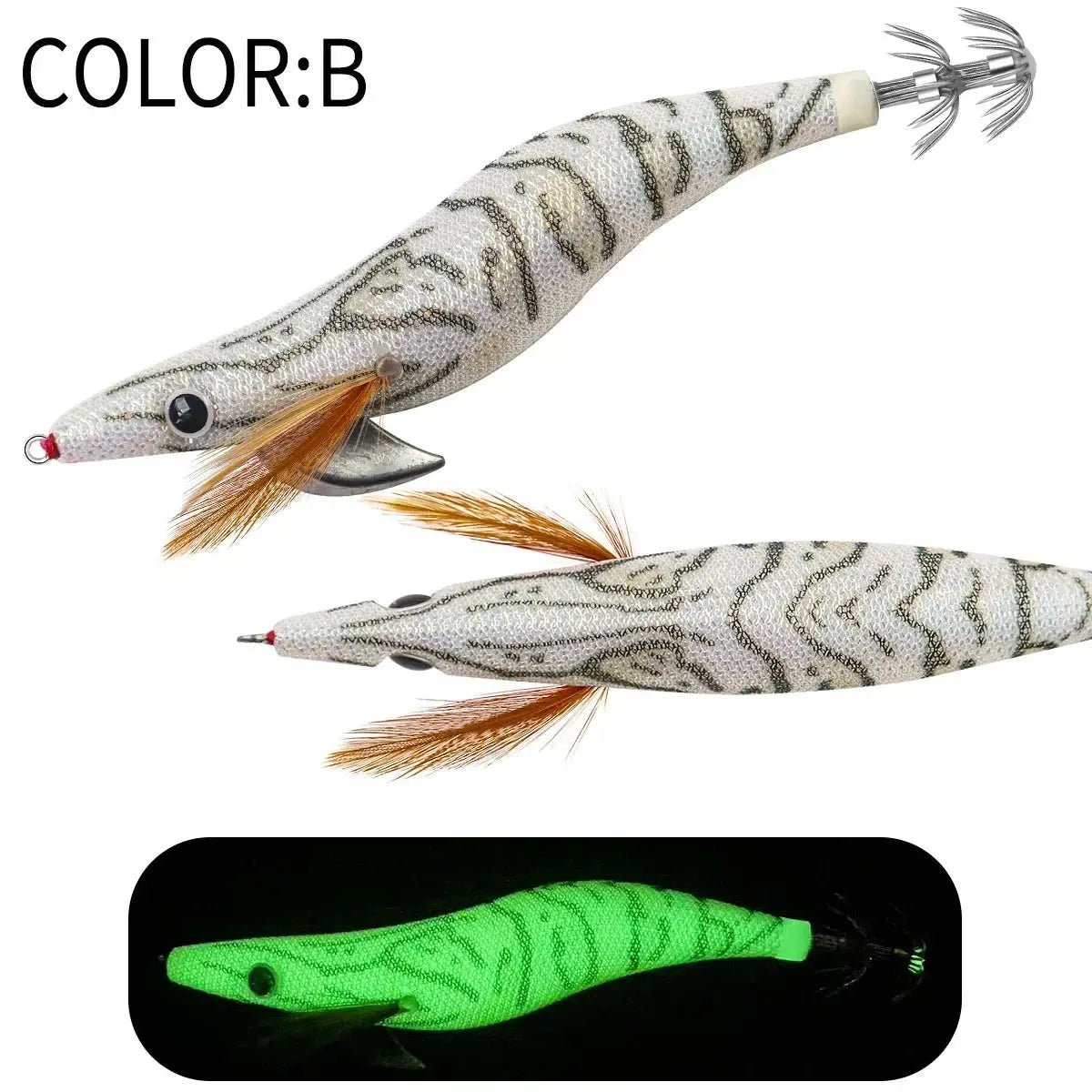 Glow in the Dark Squid Jigs | Luminous Jigs for Night Squid Fishing fishing palace
