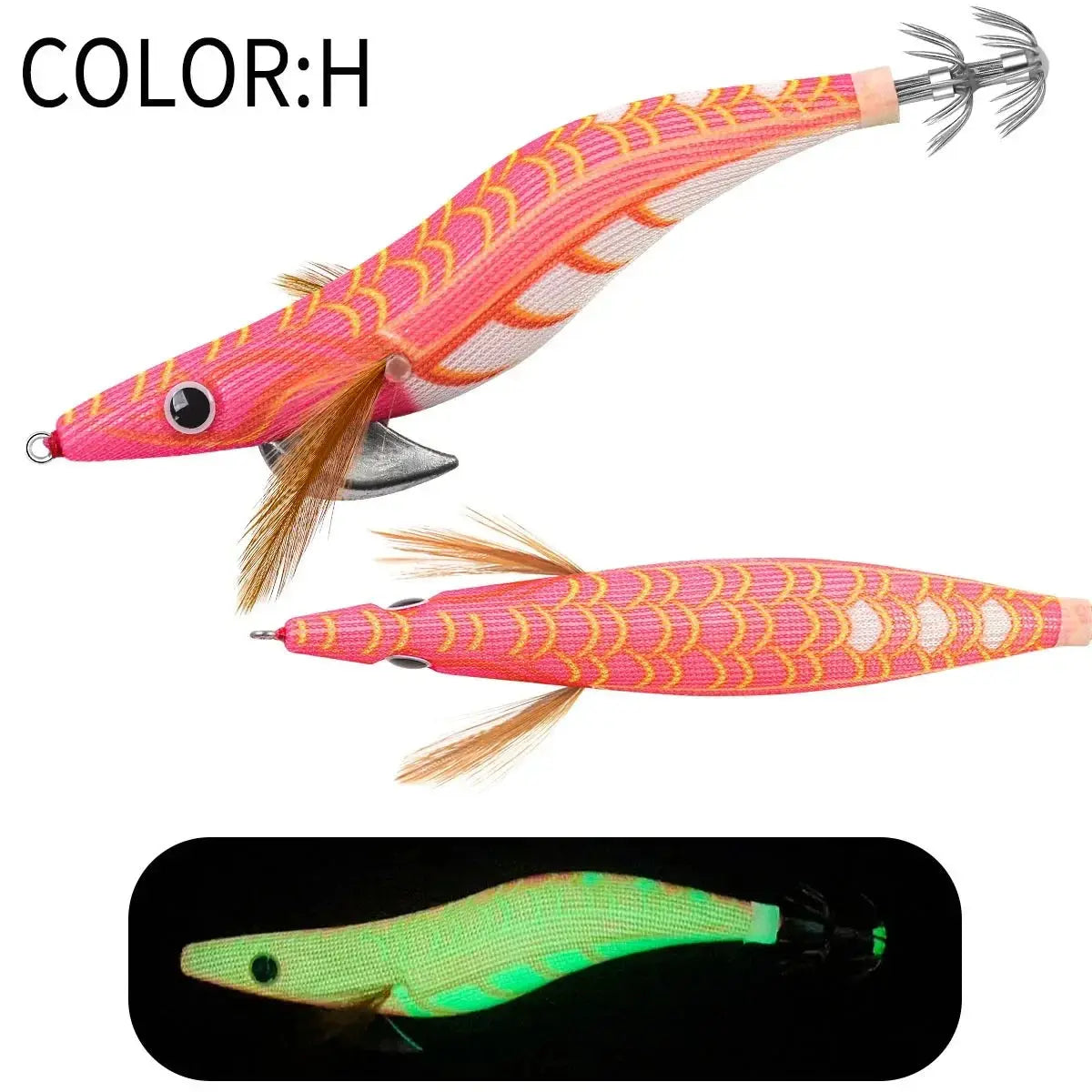 Glow in the Dark Squid Jigs | Luminous Jigs for Night Squid Fishing fishing palace